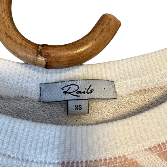 Rails | Theo Sweatshirt in Blush Tiger Stripes Size XS - Picture 12 of 15